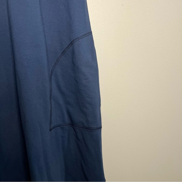 Talbots Sleeveless Maxi Dress Casual Loungewear Pocket Sz XL Blue Boho basic - Picture 3 of 11